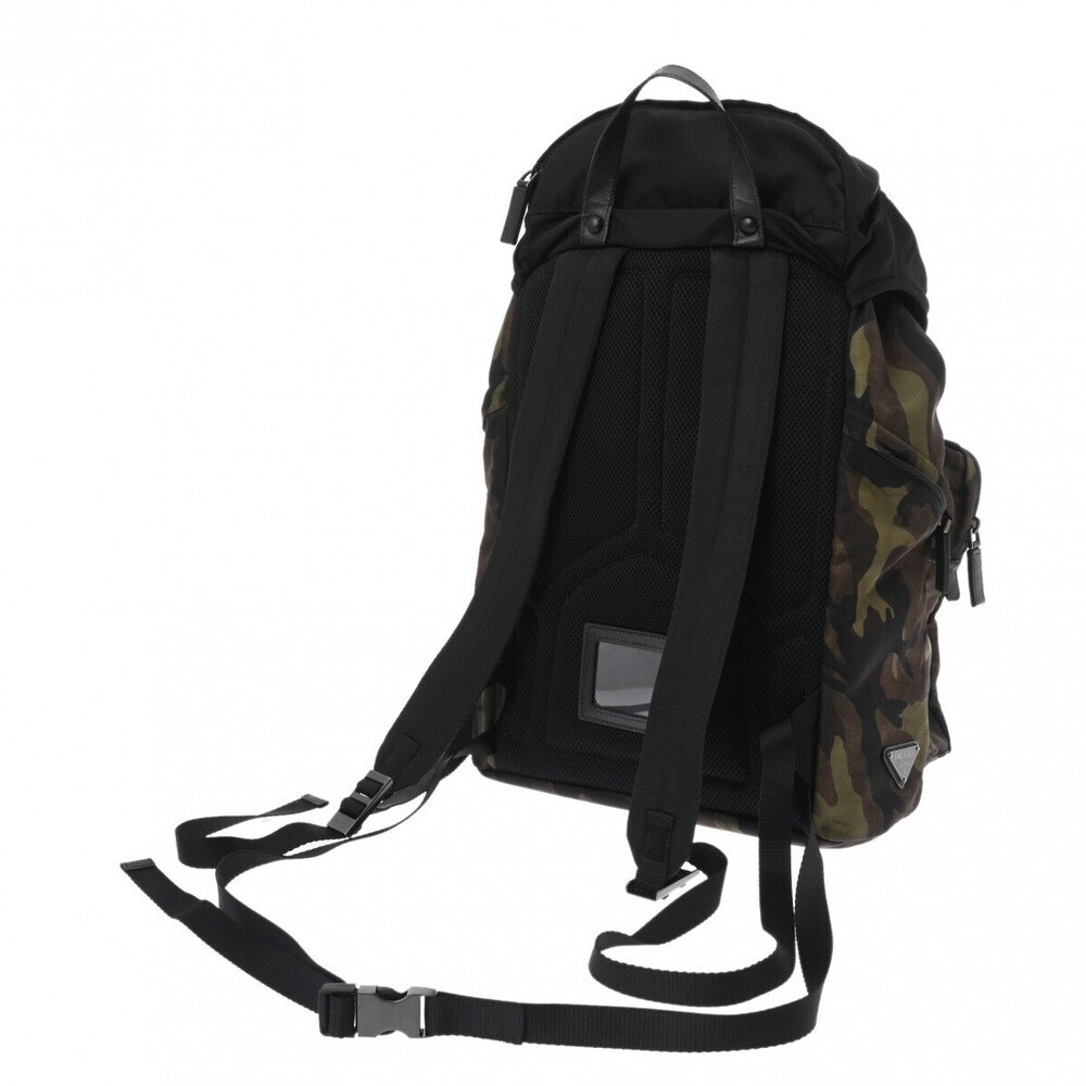 Prada Camouflage Nylon Backpack Daypack Green